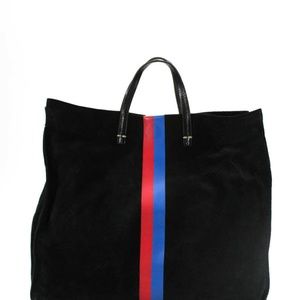 Clare V Suede Striped Satchel Shoulder